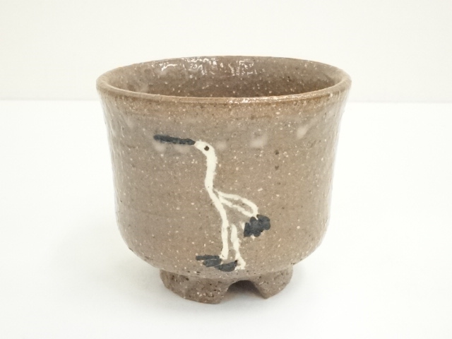 茶道具/茶碗 立鶴茶碗 廣州窯 共箱 道具 ] - 道具 田中唐仁庵造 立鶴茶碗（共箱） | ネットショップ圭